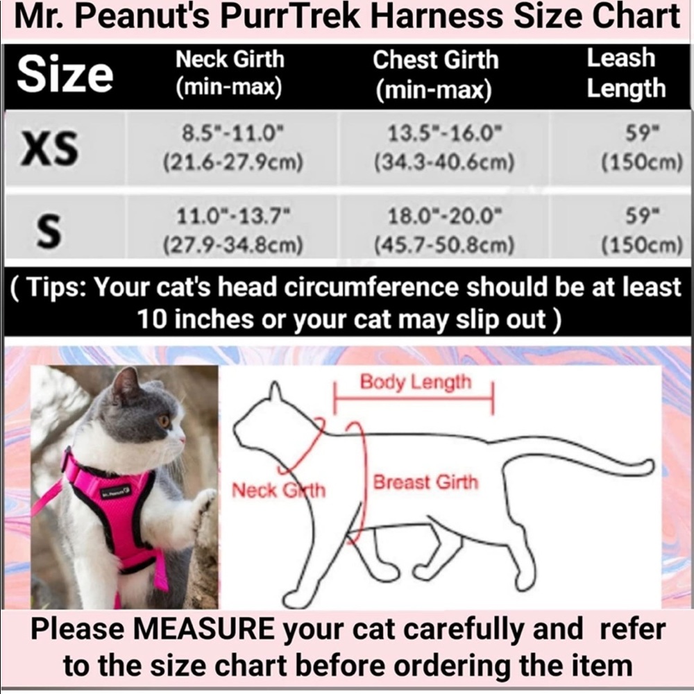 Mr Peanuts cat harness